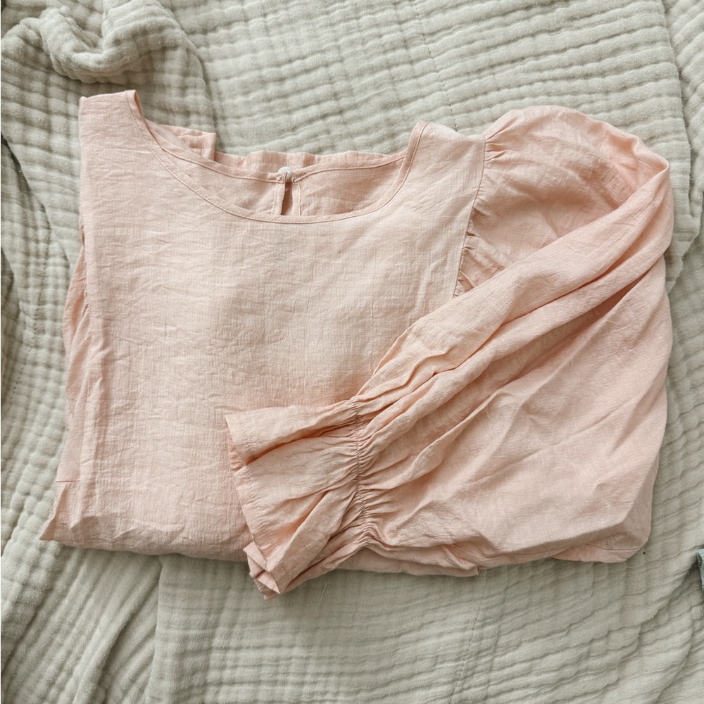 L Shein pink blouse
